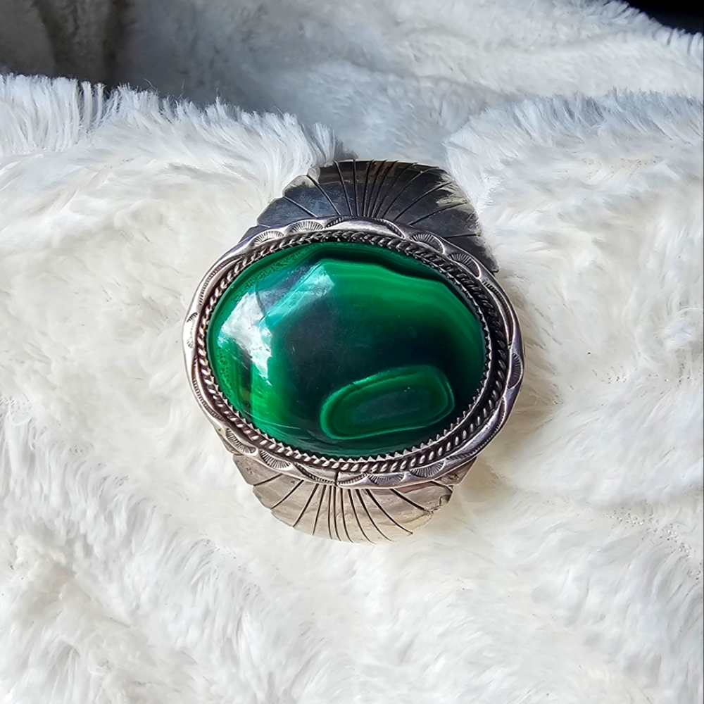 Malachite bracelet cuff